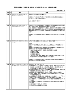 平成26年1月 関西広域連合 資格試験・免許等 よくあるお問い合わせ