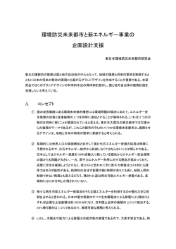 環境防災未来都市と新エネルギー事業の 企画設計支援