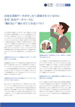 なぜ、社内データベースに&rdquo;触れない&rdquo;&rdquo;触らせてくれ