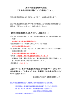 東日本高速道路株式会社 - 一般社団法人次世代自動車振興センター