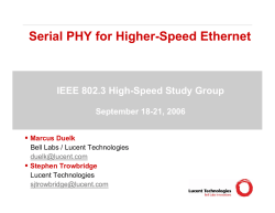 Serial PHY for Higher-Speed Ethernet