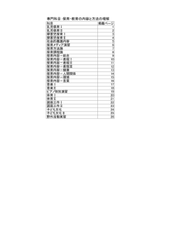 専門科目：保育・教育の内容と方法の理解
