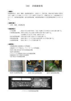(30) 非破壊検査