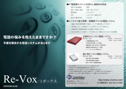 Re-Vox : 超小型ビジネス電話システム