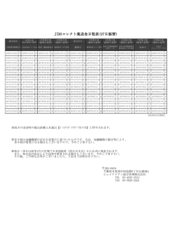 2017年度JIDSコレクト 27日振替送金日程表PDF(2016年12月現在)