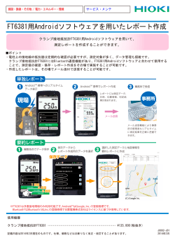 FT6381用Androidソフトウェアを用いたレポート作成