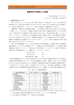 鉄鋼材料の大気腐食とさび構造