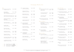 Champagne Bar - Menu - ANA InterContinental Tokyo