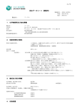 安全データシート（閲覧用） 1．化学物質等及び会社情報 2．危険有害性