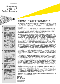 Hong Kong 2016 &ndash; 17 Budget insights