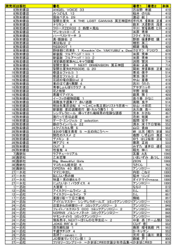 発売日出版社 書名 著者1 著者2 本体 8 秋田書店 ANGEL VOICE 33