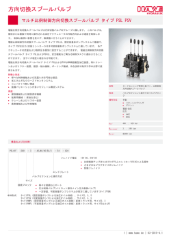 マルチ比例制御方向切換スプールバルブ タイプ PSL PSV