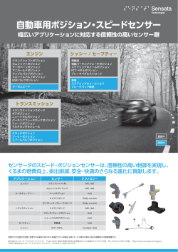 自動車用ポジション・スピードセンサー