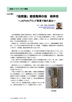栽培発祥の地 柳井市 - 中国経済産業局