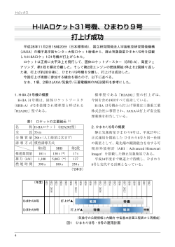 H-IIAロケット31号機、ひまわり9号 打上げ成功