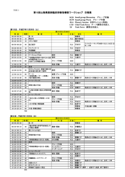第10回山梨県医師臨床研修指導医ワークショップ 日程表