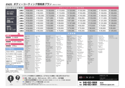 ENZO ボディーコーティング価格表プラン 048-653-9000