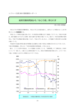 総実労働時間減少も「ゆとり感」得られず