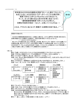 ACCESS日記 7月