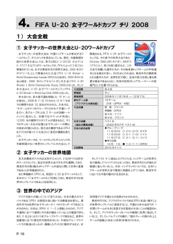 4. FIFA U-20 女子ワールドカップ チリ 2008
