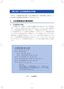 【第2章】 公文書管理法の内容