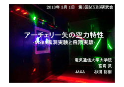 アーチェリー矢の空力特性 - 東北大学 流体科学研究所
