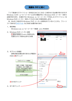 動画をDVDに焼き付ける