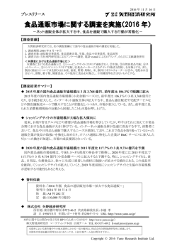 食品通販市場に関する調査