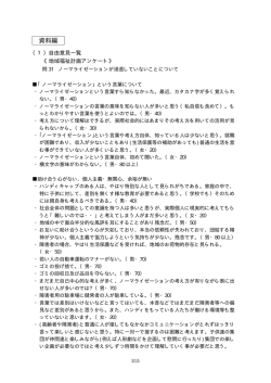 【資料1】アンケート調査結果・自由意見（PDF 143KB）