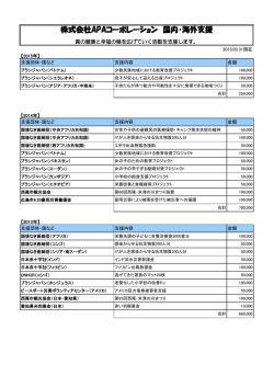 株式会社APAコーポレーション 国内・海外支援