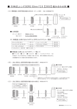 引伸ばしレンズ BORG 50mm F2.8 【2850】 組み合わせ例
