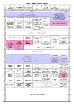 ショップチャンネル テレビショッピング Baby TV17 CCNet11 1月番組表