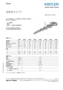 データシート, 型式 9101A, 9102A, 9103A, 9104A, 9105A
