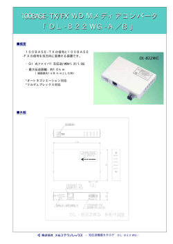 100BASE-TX/FX WDMメディアコンバータ 「DL-822WG