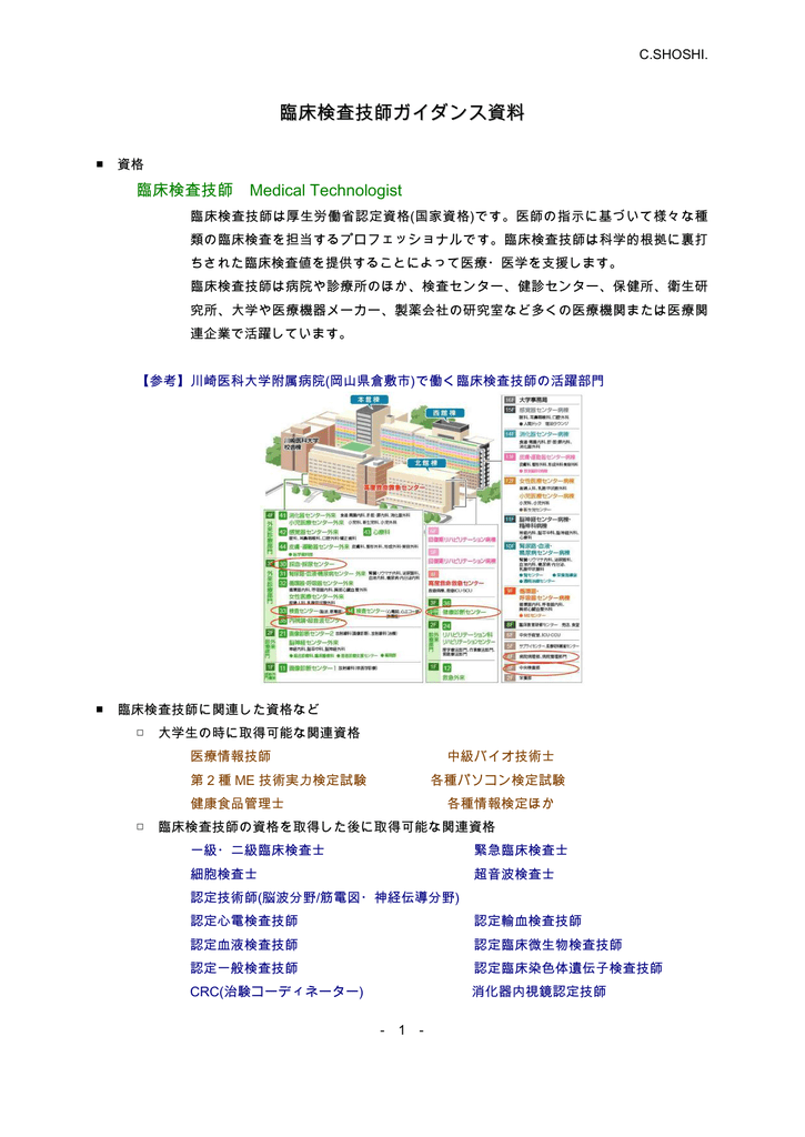 臨床検査技師ガイダンス資料
