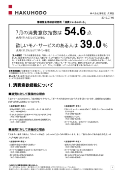 消費ショートレポート7月