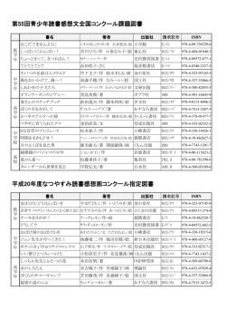 第55回青少年読書感想文全国コンクール課題図書 平成20年度なつ