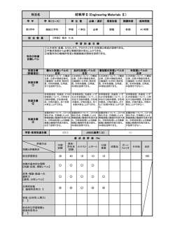 材料学Ⅱ（Engineering Materials Ⅱ）