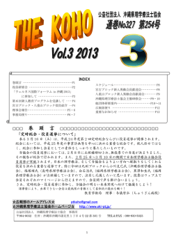 2013年3月号 - 公益社団法人 沖縄県理学療法士協会