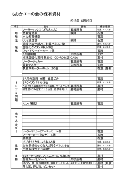 もおかエコの会の保有資材