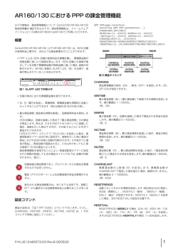 AR160/130 における PPP の課金管理機能