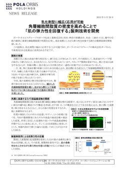 角層細胞間脂質の密度を高めることで 「肌の弾力性を回復する」製剤