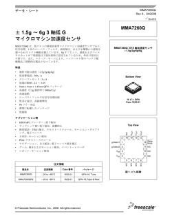 MMA7260Q &plusmn;1.5g.6g 3軸低G マイクロマシン加速度センサ