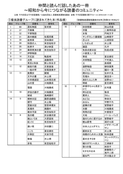 優良グループに読まれてきた本