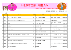 H28年2月 新着AV