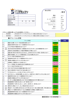 訪問調査表 - S1サーバーグランプリ