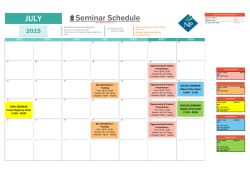 Seminar and Meeting Schedule