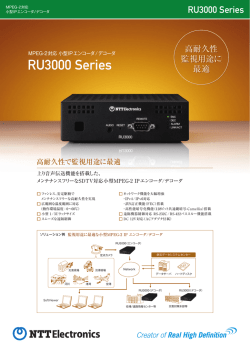 MPEG-2対応 小型IPエンコーダ/デコーダ RU3000シリーズ