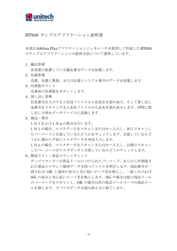 HT630 サンプルアプリケーション説明書