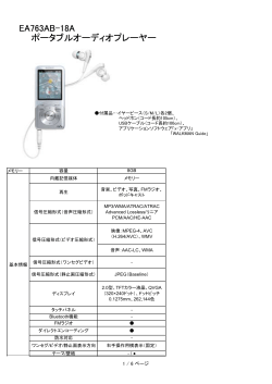 EA763AB-18A ポータブルオーディオプレーヤー